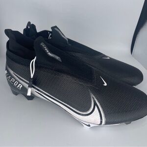 Nike Mens 14 WIDE Vapor Edge Elite 360 Flyknit Black Football Cleats CV6317-001